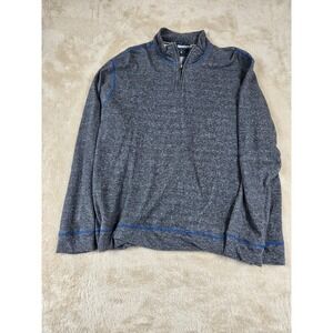 Vintage 1946 Mens Heather Grey‎ 1/4 Zip Pullover Sweatshirt XXL Cotton Blend